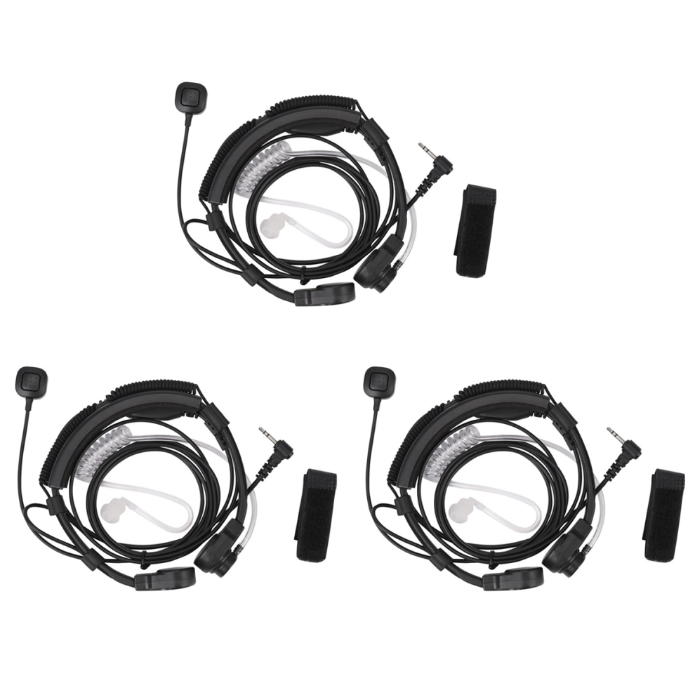 3Pcs 2.5Mm Throat Microphone Earpiece Headset Mic Ptt For Radio Tlkr T5 T80 T60 T6 T8 Talkabout Mr350r T6500 4851689843701