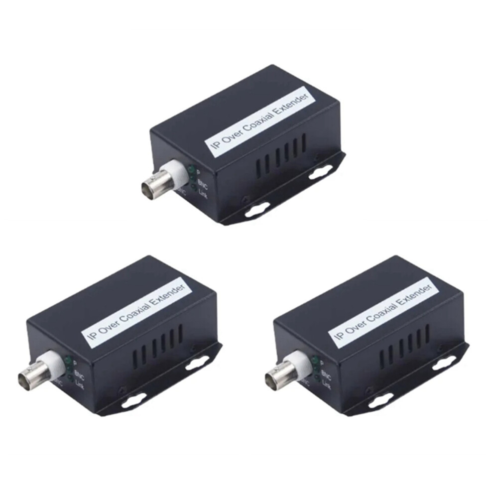Photos - Cable (video, audio, USB) Jojomino 3Pcs Ethernet IP Extender over Coax HD Network Kit EoC Coaxial Cable Transmission for Security CCTV Cameras(B) 