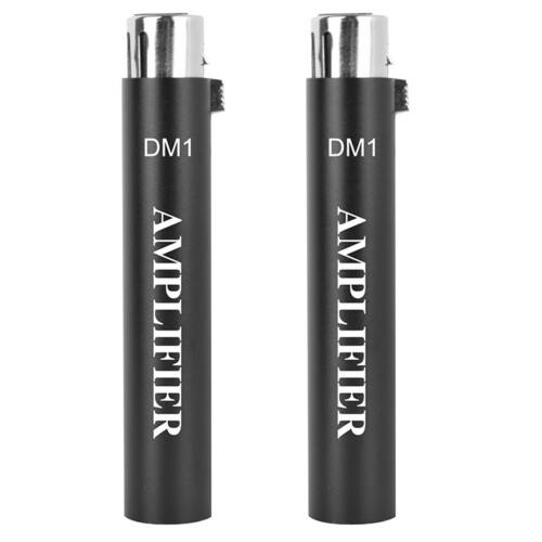 2X Replace for DM1 Dynamic Wired Microphone Amplifier 28Db Gainer Preamplifier Livestream SM7B Mic,Black 1