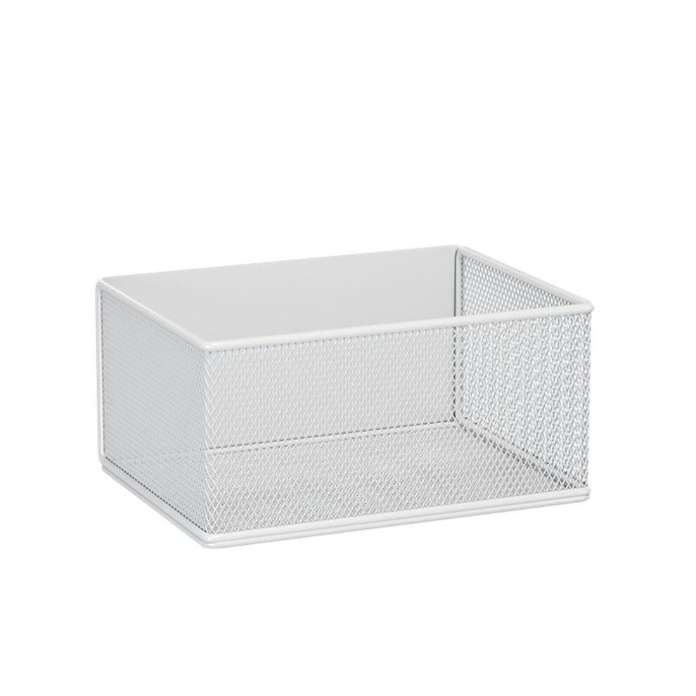 (white, S) Magnetic Basket Organizer Holder For Fridge Magnetic Storage Bin Box Containers For Refrigerator Whiteboard Classroom