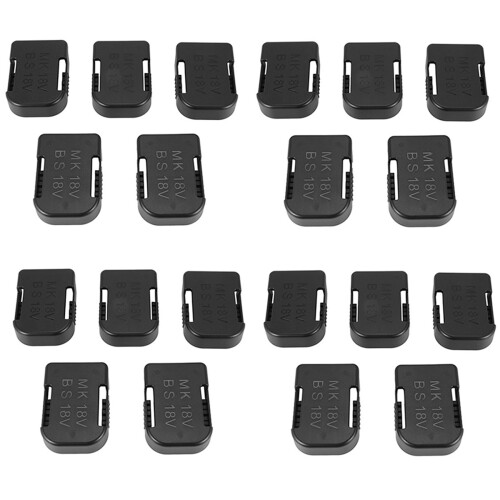 20 Pcs New for 18V Fixing Devices Battery Storage Rack Holder Case(Black)