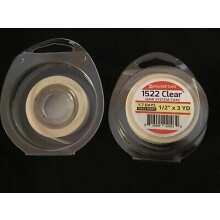 Walker 1522 Clear Double Sided Tape Roll - 1/2" x 3 YDS