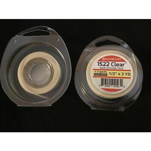 Walker 1522 Clear Double Sided Tape Roll - 1/2" x 3 YDS