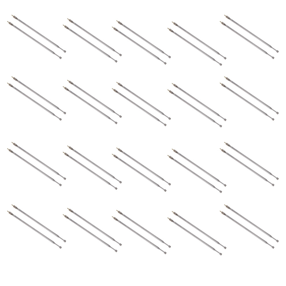 Photos - Radio / Clock Jojomino 20X Pair 62.5cm 24.6 inch 4 Section Telescopic Stainless Steel AM FM Radio Universal Antenna 