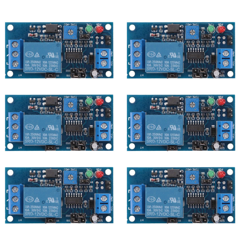 6X 12V Dc Delay Relay Turn On / Off Switch Module With Timer 4851689847853