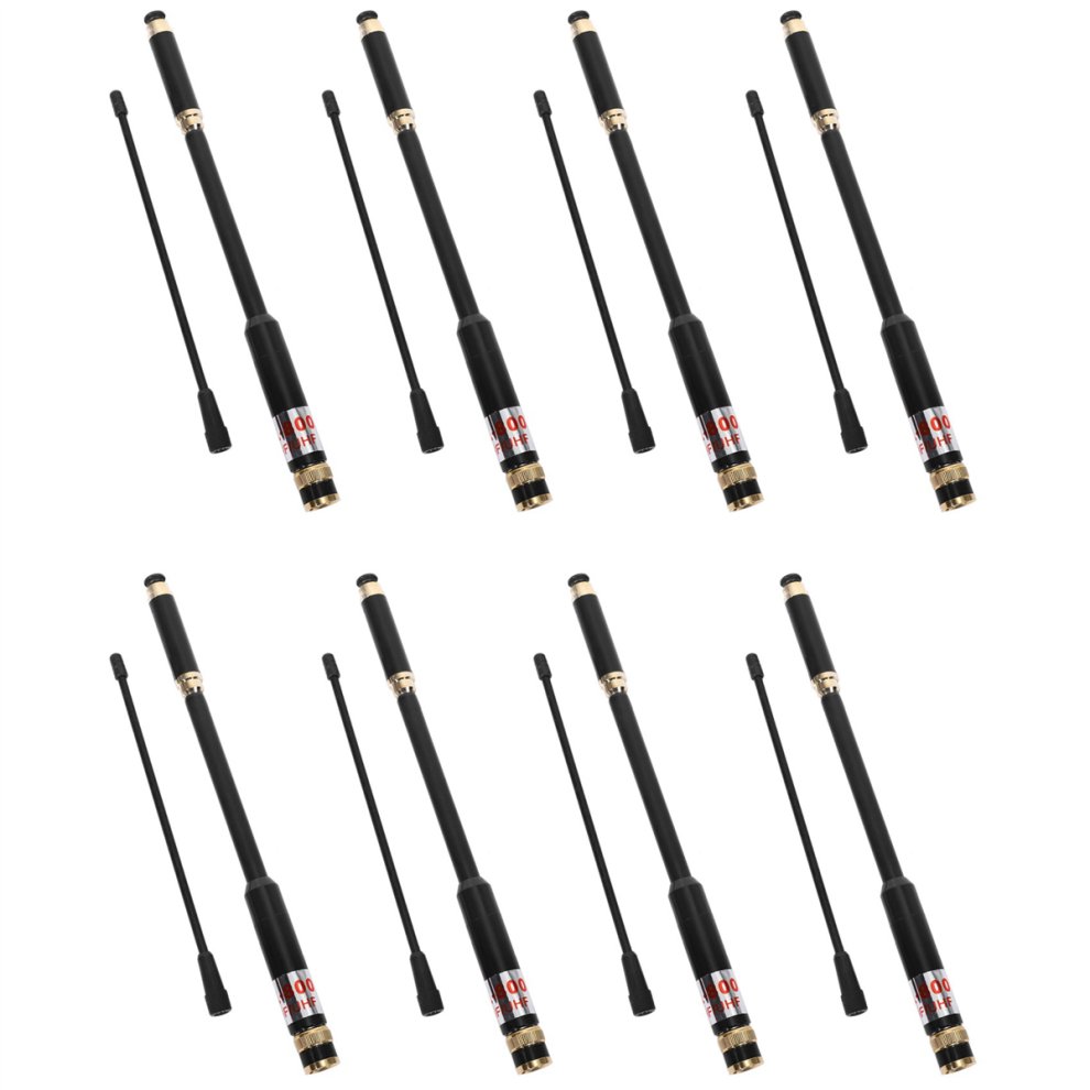8X Al800 Uhf Vhf Telescopic Bnc Antenna High Quality For Portable Two Way Radio Tk-208 Tk- Icom Ic-V85 4851689848676