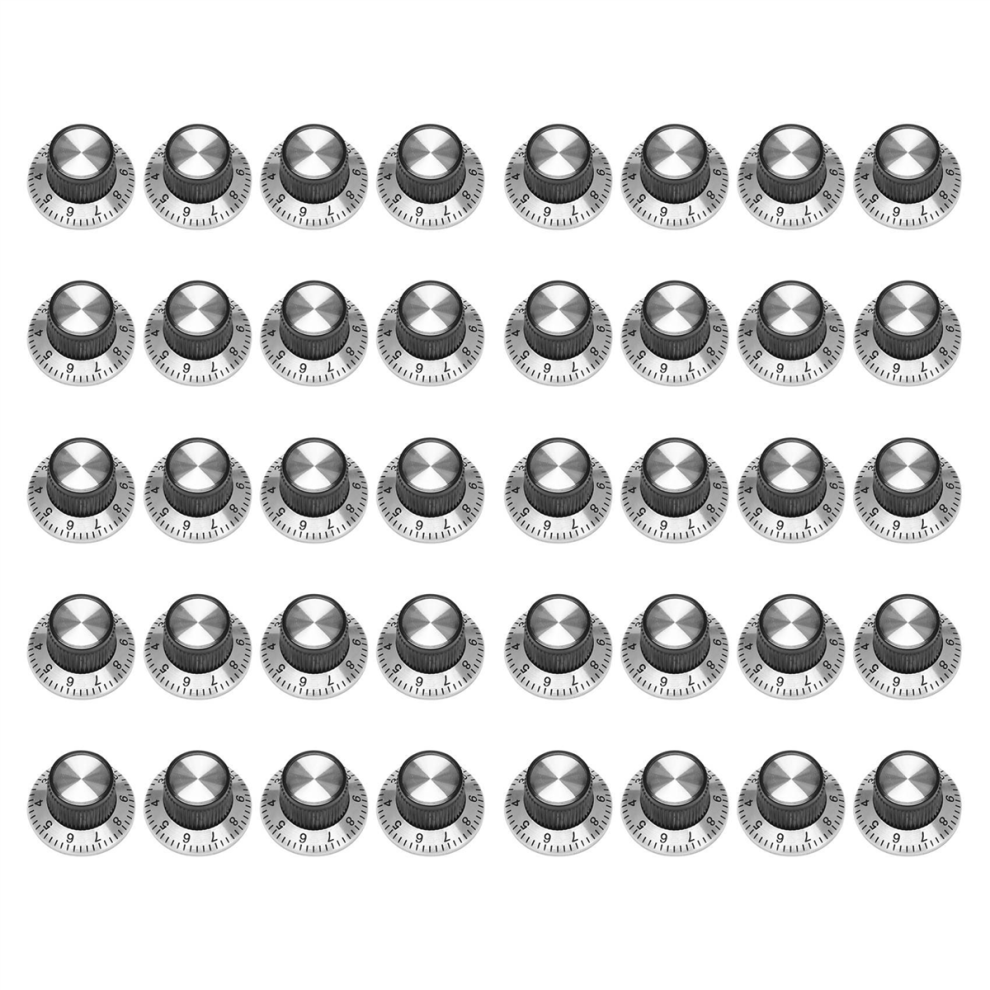 40 X Potentiometer Pot Metal Knob With 0-9 Turntable For 6Mm Shaft 4851689848768