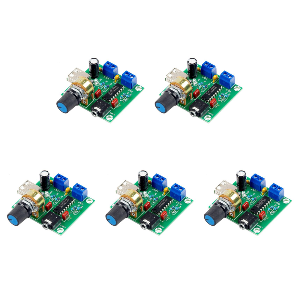 5X Mini Power Amplifier Board 5W+5W Hifi Two-Channel Pm Cm2038 5V Usb Supply Audio 4851689849031