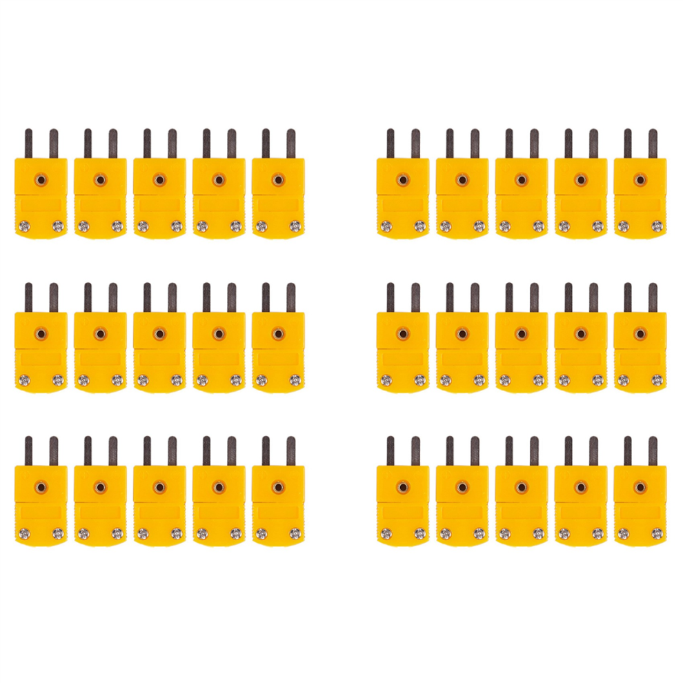 30Pcs Rtd Circuits K Type Temperature Sensor Thermocouple Plugs Yellow 4851689849390