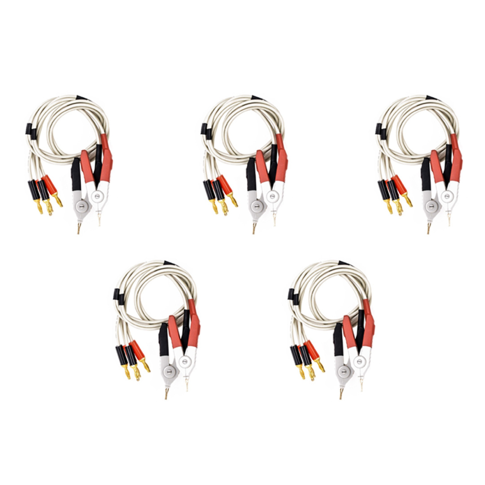 5 Pair Insulated Banana Plug Clips Cable Low Resistance Lcr Clip Probe Leads Test Meter Terminal Kelvin New 4851689849970