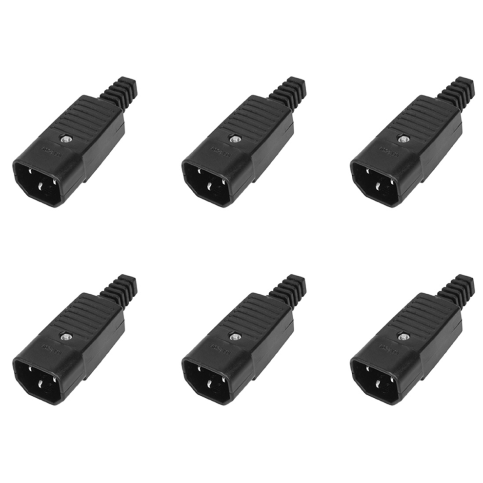30Pcs Iec 320 C14 Power Adapter Cable Plug Rewirable Connector Socket 3Pin Male 4851689850112