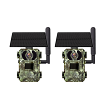 2X 4G Sim Card LTE Cellular 4W Solar 7800MAh Battery Hunting Trail Motion Activated Night Vision 4MP IP66 Camera(EU)