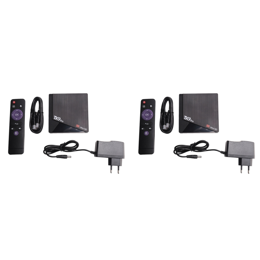 2X Android 10.0 Set Top Box 6K Hd Dual 2.4G 5.8G Wifi Media Player Aiiwinner H313 Smart Tv Eu Plug 4851689850488