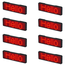 8X Bluetooth LED Name Badge Rechargeable Light Sign DIY Programmable Scrolling Message Board Display LED,Type 2
