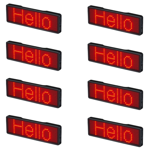 8X Bluetooth LED Name Badge Rechargeable Light Sign DIY Programmable Scrolling Message Board Display LED,Type 2 1