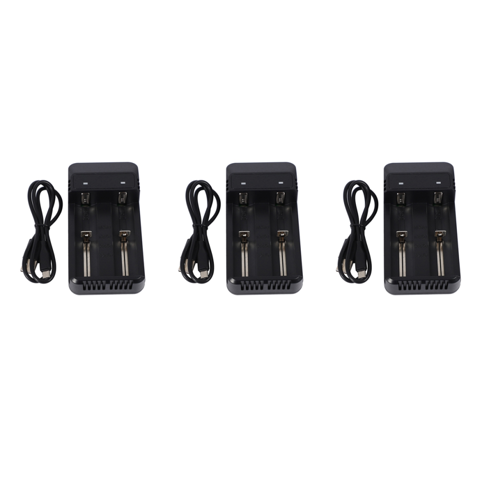 3X Dual Solts Smart Charger For 32650 26650 18650 17670 16340(Cr123a) Lithium Battery 4851689852536