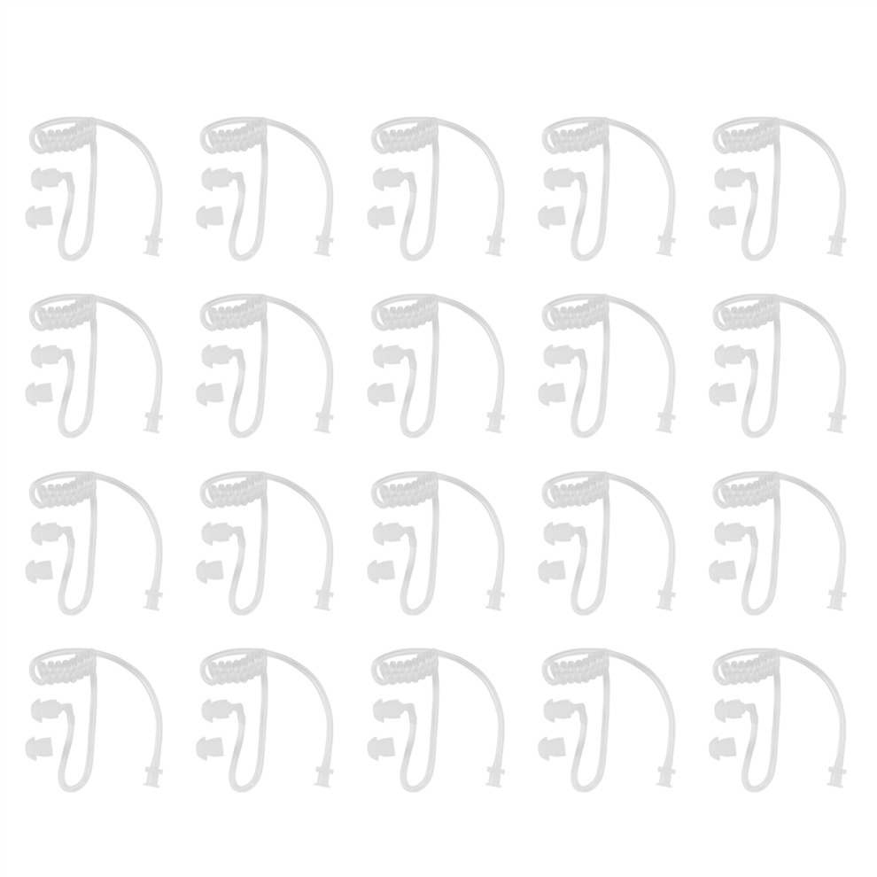 20X Earphone Accessories Transparent Coil Acoustic Air Tube Earplug For Two-Way Radio Walkie Talkie Earpiece Headset 4851689852611