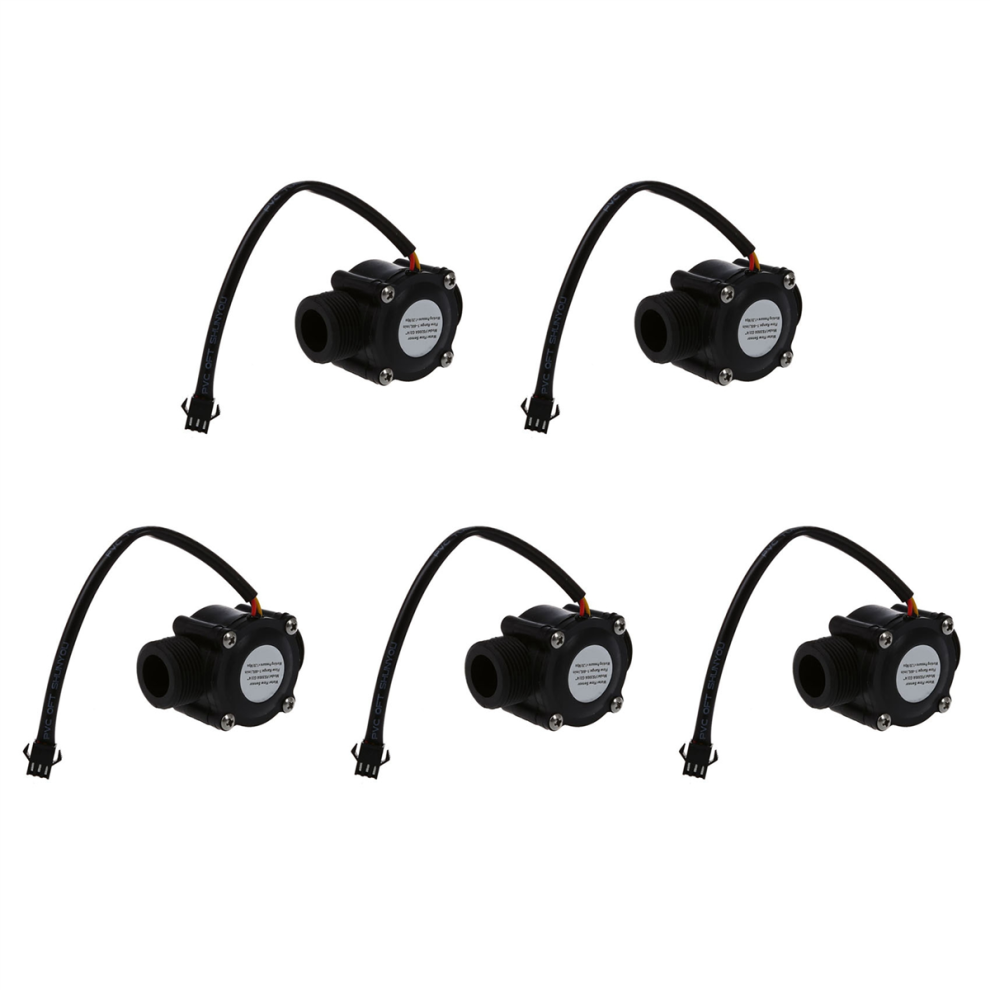 5X 1-60L/Min Dc 5-24V Hall Effect Water Flow Sensor Counter Meter Fs300a 4851689855285