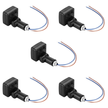 5X 220V Mini Human Body Infrared Sensor Switch LED Flood Light PIR Motion Adjustable Black