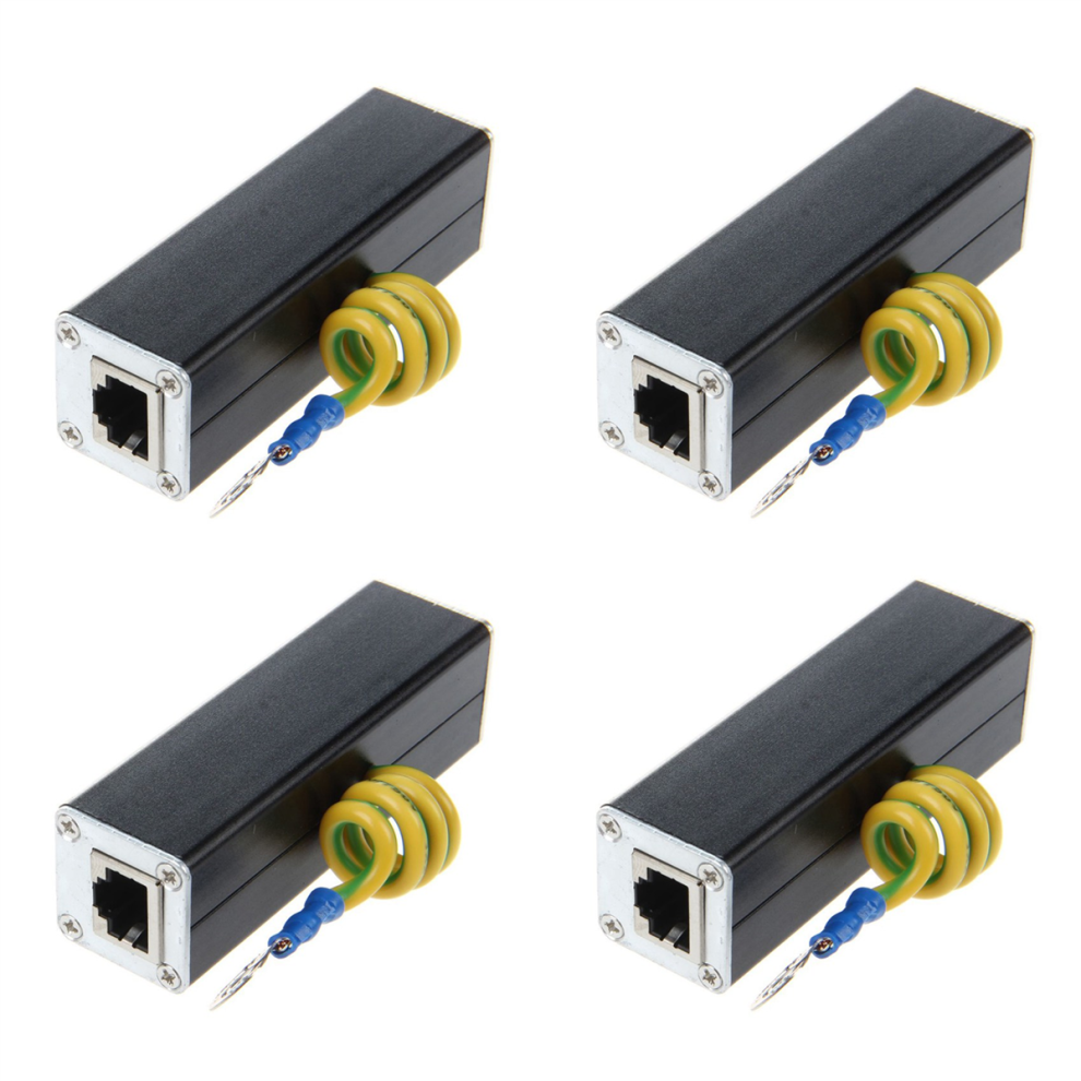 Photos - Ethernet Cable Jojomino 4X RJ45 Plug Ethernet Network Surge Protector Arrester 100MHz 
