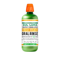 Mint-flavored Probiotic Mouthwash Bottle In Oral Cleansing And Breath Fresh