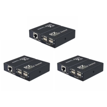 3X 120M USB Extender 4 Port USB1.1 Hub over RJ45 Ethernet UTP Extension Transmitter Receiver-US Plug