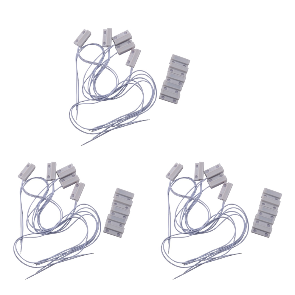 15 Pcs -38 Wired Door Window Sensor Magnetic Switch For Home Alarm System,When Together,Normally Closed Nc 4851689858323
