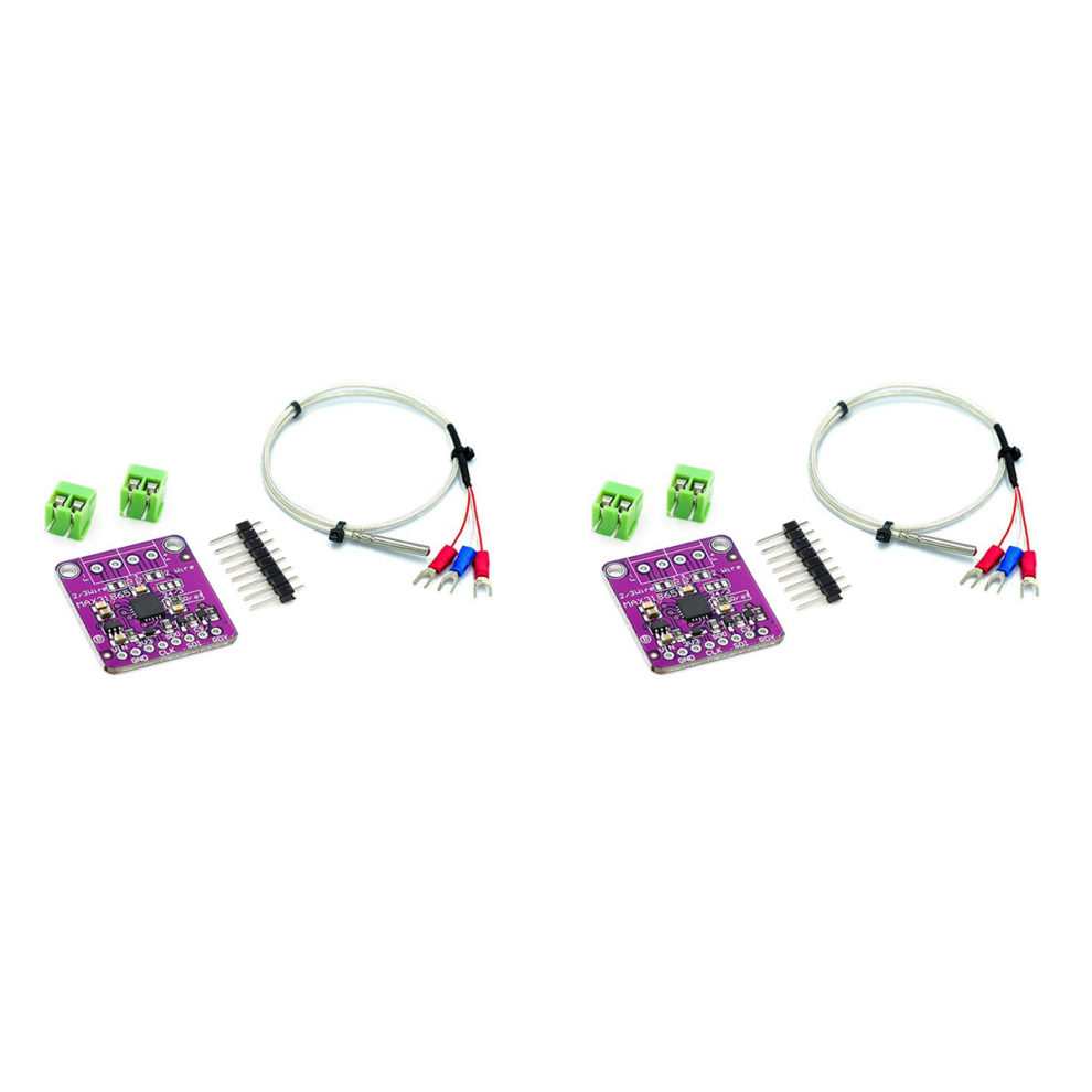 2X Max31865 Pt100/Pt1000 Rtd-To-Digital Converter Board Temperature Thermocouple Sensor Amplifier Module 3.3V/5V 4851689859030