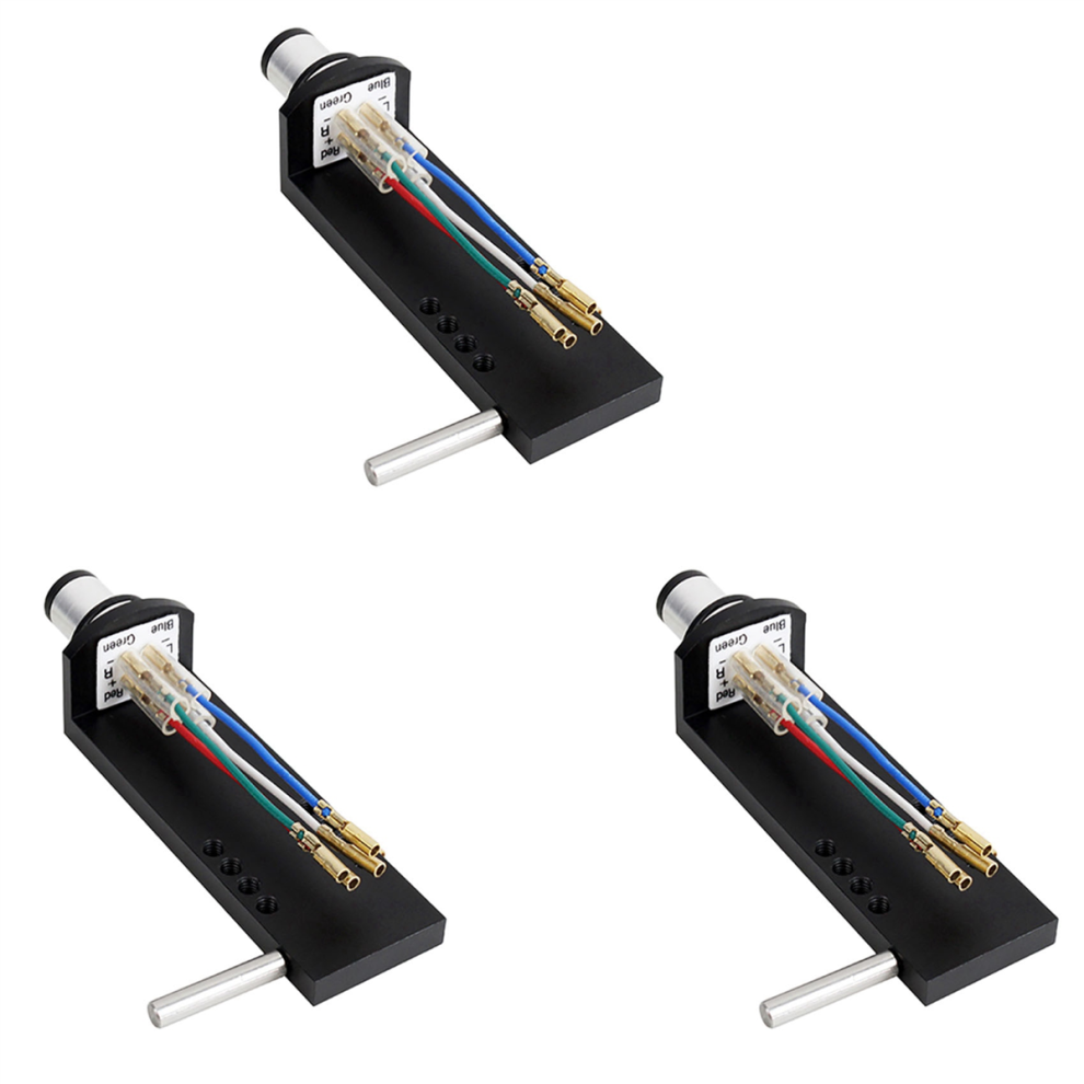 3X Vinyl Record Phono Stylus Rack Turntable Headshell Black 4851689860159