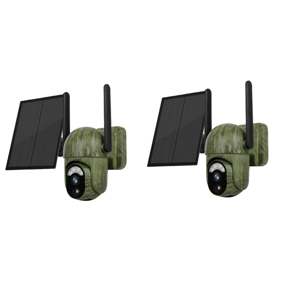 2X 4Mp 4G Solar Security Camera Wireless Outdoor Wifi Human/Animal Detection 2-Way Talk Ip66 Wildlife Camera(A) 4851689860685