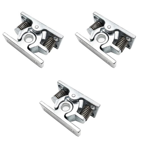 3Pcs Spring Loaded Door Easy Lock Stop Catch Release Clamp Double Roller (Mp-4)
