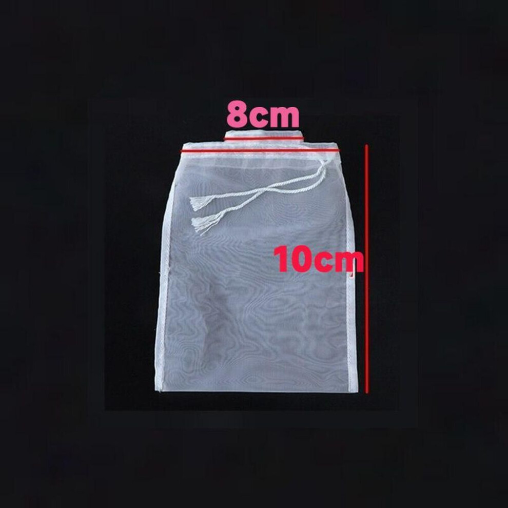 (white, 8cm*10cm) 100 Mesh Nylon Filter Nut Milk Bag Net Yogurt Tea Beer Coffee Oil Food Filter Strainers Mesh Kitchen Strainer Bags