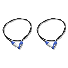 2X 1M AC Power Cable for Beam Moving Light 5R/7R Extension Powercon