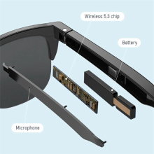 2X New Smart Bluetooth V5.3 Sunglasses Glasses Call Outdoor Sports Headphones HIFI Black Technology Anti-Touch UV