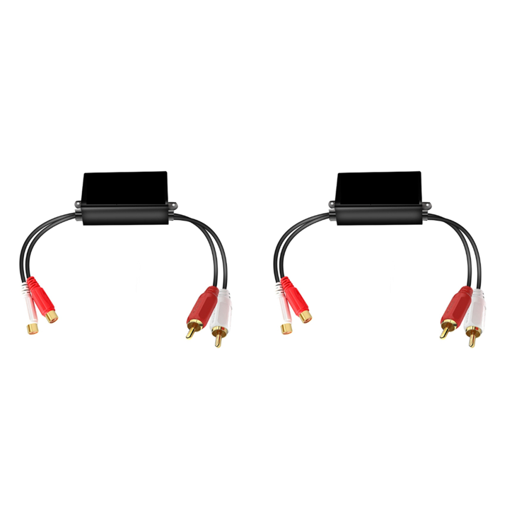2X Sound Cancellation Current Noise Common Ground Isolation Filter Audio Isolator Stereo 4851689861866