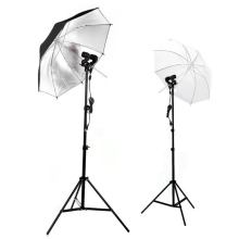 4X Light Lamp Photo Studio E27 AC Socket Photography 1.8M Cable Cord Bulb Stand with Umbrella Holder Mount US Plug