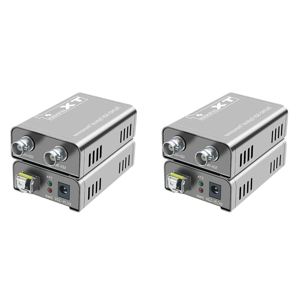 2X 20Km 3G Hd Sdi Fiber Optic Extender Via Lc Cable 1080P Dual Output For Pc Camera To Tv Monitor Eu Plug 4851689862856