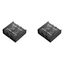 2X DI-2 Audio Isolator Passive DI Box Noise Canceller Guitar Resistor Anti-Noise Converter