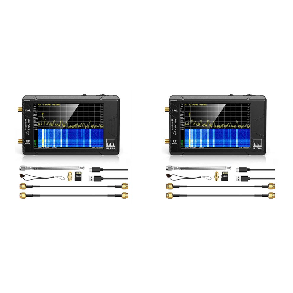 2X Ultra 4Inch Spectrum Analyzer Handheld Tiny Sa Frequency 100Khz-5.3Ghz Add 32Gb Card Network Tester 4851689863174