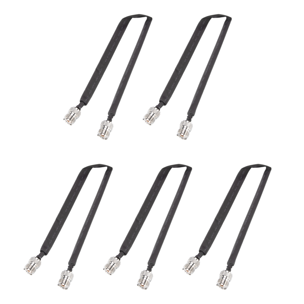 5X Door/Window Pass Through Flat Rf Coaxial Cable So239 Uhf Female To 50 Ohm Coax Pigtail Extension Cord 4851689872534
