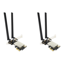 2X PCIE WiFi Card Adapter Bluetooth Dual Band Wireless Network Repetidor Adaptador for PC Desktop Wi-Fi Antenna M.2
