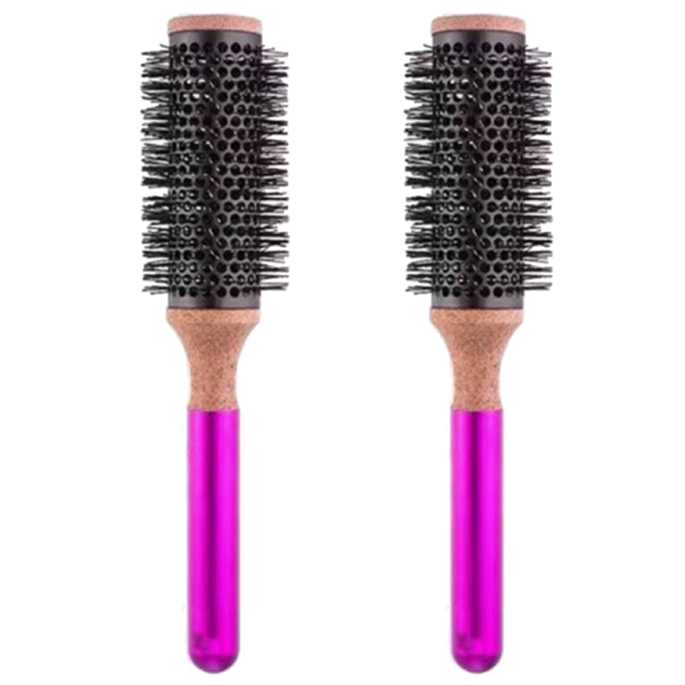 2X For Round Comb Hair Styling Brush Curly Barrel Salon Tool Metal Handle 4851689871100