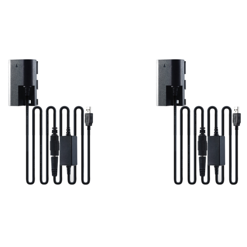 2X DC Coupler,LP-E6 Dummy Battery Set for 5D2 5D3 5D4 6D 6D2 60D 7D 7D2 70D 80D 90D Replacement Power Adapter