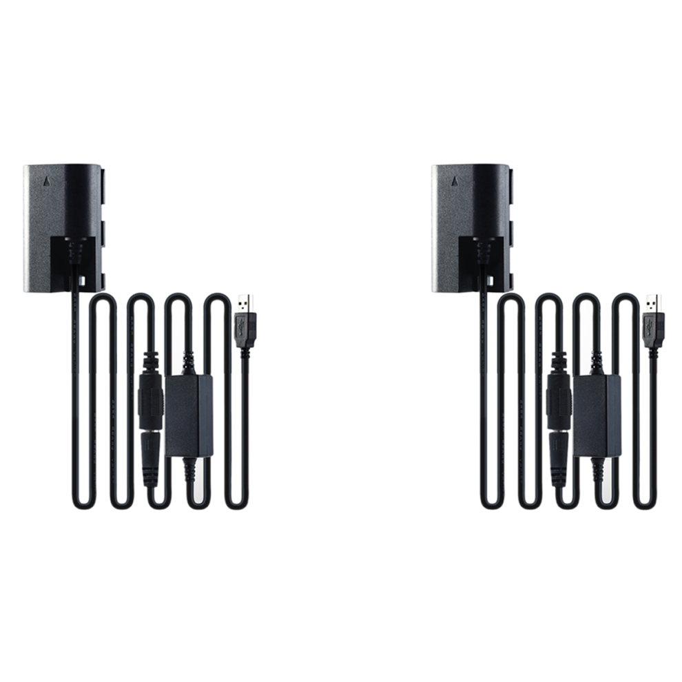 2X Dc Coupler,Lp-E6 Dummy Battery Set For 5D2 5D3 5D4 6D 6D2 60D 7D 7D2 70D 80D 90D Replacement Power Adapter 4851689870455
