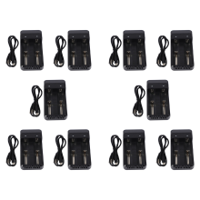 10X Dual Solts Smart Charger for 32650 26650 18650 17670 16340(Cr123A) Lithium Battery