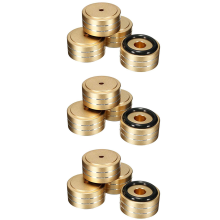 12Pcs 40X20mm Aluminum HIFI AMP Speaker Isolation Stand Turntable Feet Pad (Gold)