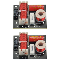 2X ES302 2 Ways Audio Speaker Crossover Treble+Bass Frequency Divider Crossovers Filters DIY for Home Theater