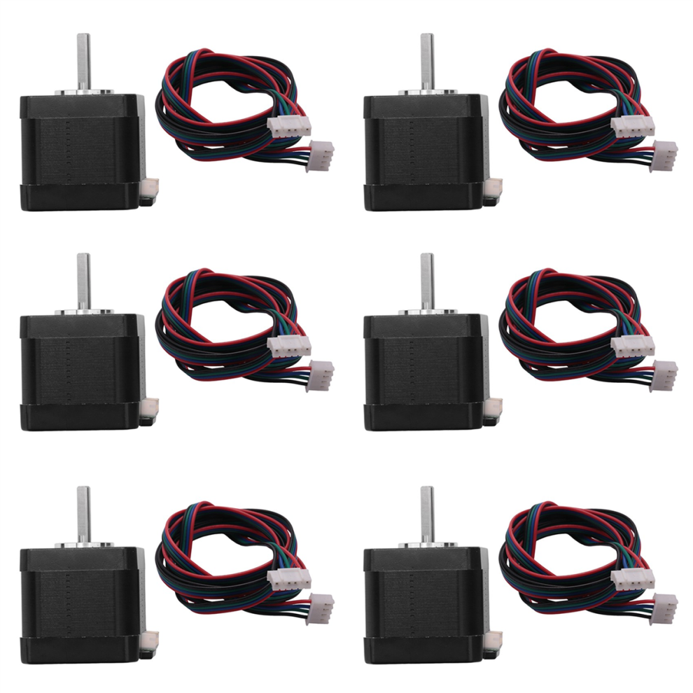 6X 3D Printer Motors, Nema 17 Stepper Motor,40Mm High Torque Bipolar Dc Step Motor Kit, For Engraving 4851689869336