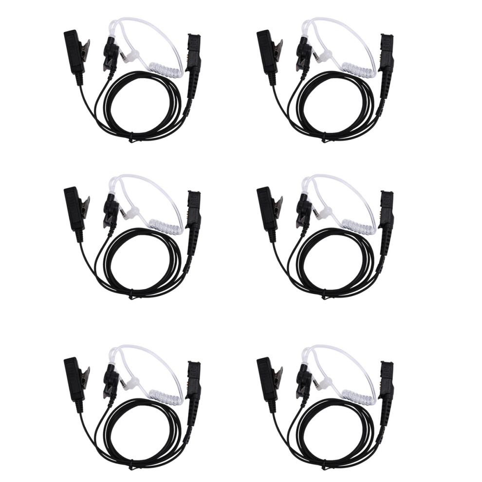 6X For Mtp3100 Mtp3200 Mtp3250 Mtp3550 Earpiece Headset Ptt Radio Black 4851689868667