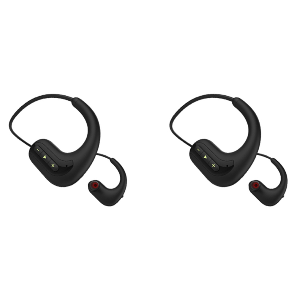 2X Wireless Earphones Ipx8 S1200 Waterproof Swimming Headphone Sports Earbuds Bluetooth Headset Stereo 8G(Black) Black 4852495062119